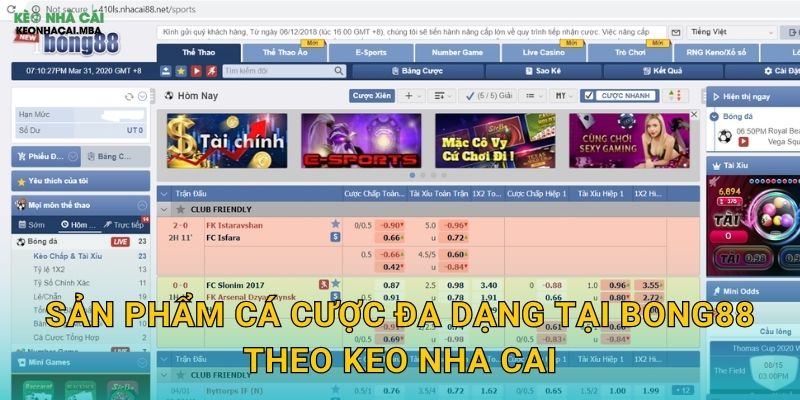 Sản Phẩm Cá Cược Đa Dạng Tại Bong88 Theo Keo Nha Cai